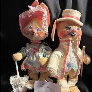 Vintage 1987 Annalee Mr and Mrs Easter Rabbit.